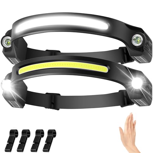 Lot de 2 lampes frontales LED rechargeables avec...