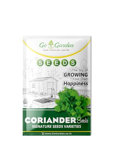 Go Garden Coriander Seed Vegetable Seeds (Dhaniya, Pack of 20g, 1200+ Seeds) Seeds to grow all seasons in Your Home & kitchen garden