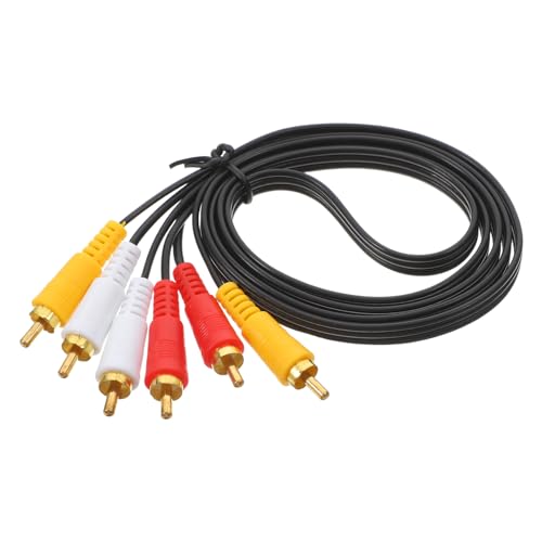 Gadpiparty 3pair Audio Video Cable Plated Connectors and More Soft Lossless Signal Transmission Environment-Friendly Design