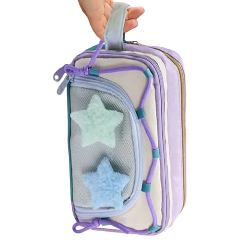 Estuche de lápices genérico lindo | Bolsa de gran capacidad para bolígrafos y suministros, organizador de escritorio para rotuladores regla borrador, notas adhesivas para estudiantes y profesores