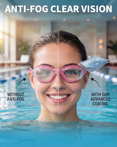 Image of Aegend Swim Goggles, Swimming Goggles No Leaking Full Protect Adult Youth