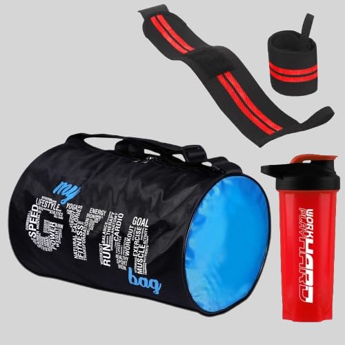 Workout Ready Combo: Spacious Gym Bag, 700ml Protein Shaker, and Wrist Support Band | Protein Shaker | Wrist Band | Gym Bag | Shaker (Red)-image-14