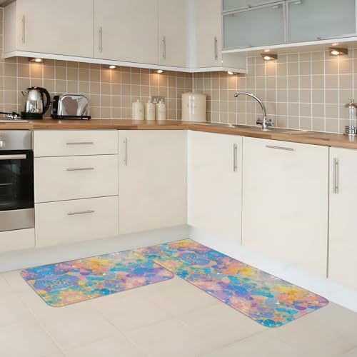 Juego de 2 alfombrillas de cocina antideslizantes con estampado 6