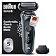 Braun Series 6 Elektrorasierer mit EasyClick Aufsatz, SensoFlex Rasierer Herren Elektrisch, Präzisionstrimmer, Wet & Dry, Geschenk Mann, Made in Germany, 61-N1200s, grau