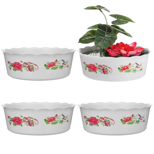 DOITOOL 3pcs Plastic Hydroponic Flower Pot Bowl Planter Set 