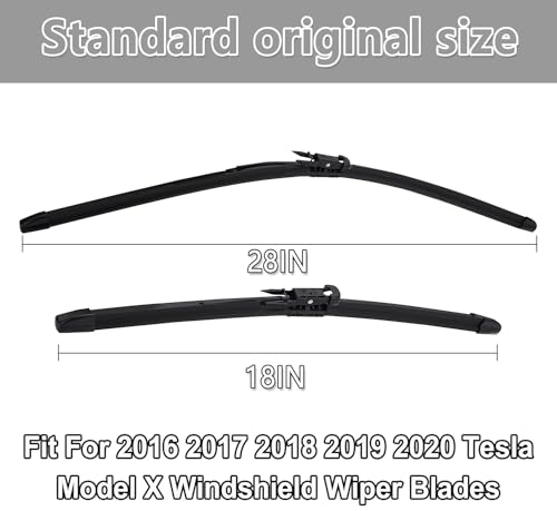 Image of Windshield Wiper Blades 18 inch+28 inch Fit For 2016-2020 Tesla Model X (Set of 2)