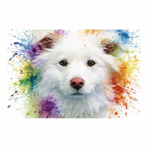 Peinture blanche douce pour chien PUQAAEO pour raviver un mur vide décoration moderne 80x120