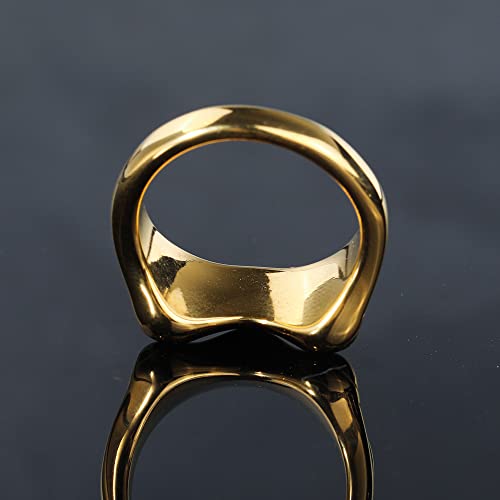 Image of PAMTIER Unisex Vintage Personalized Cute Big Eyes Frog Finger Ring | Stainless Steel, Lifelike Animal, Beneficial Insects