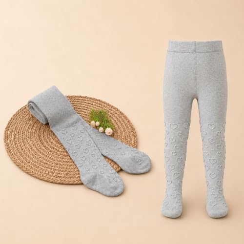 Image of THE LITTLE LOOKERS Baby Tights Thick Toddler Baby Girl Seamless Knit Leggings Thick Solid Cotton Stockings Footed Pants Pantyhose for Years Baby