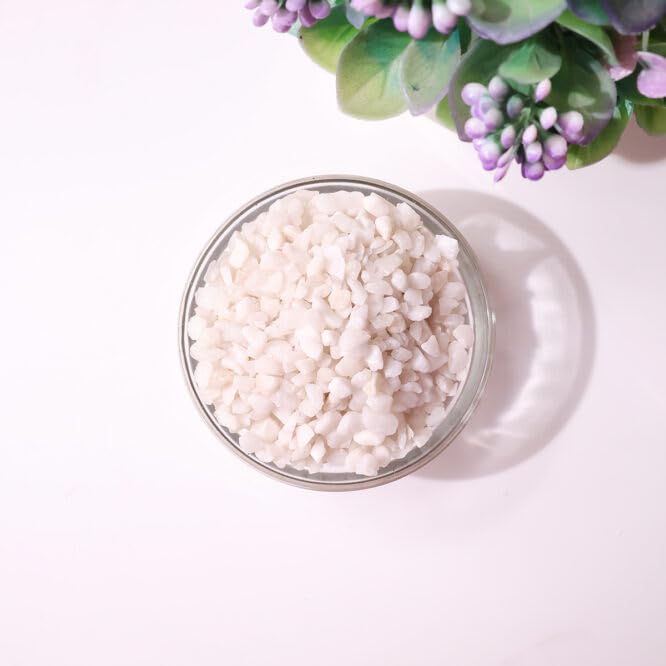 Image of White Agate Crystal Chips (500 Gm) | Natural Gemstones for Peace, Emotional Balance & Positivity | Healing Crystal Stones for Reiki & Meditation | DIY Jewellery Making & Spiritual Home Decor