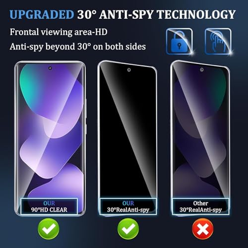 Image of ZARALA Privacy Hydrogel Screen Protector for Anti-Spy Flexible TPU Private Protective Film, Anti-Scratch Anti-Peeping Ultra-Thin Soft Hydrogel Protective Film (FOR Redmi Note 15 Pro Plus)