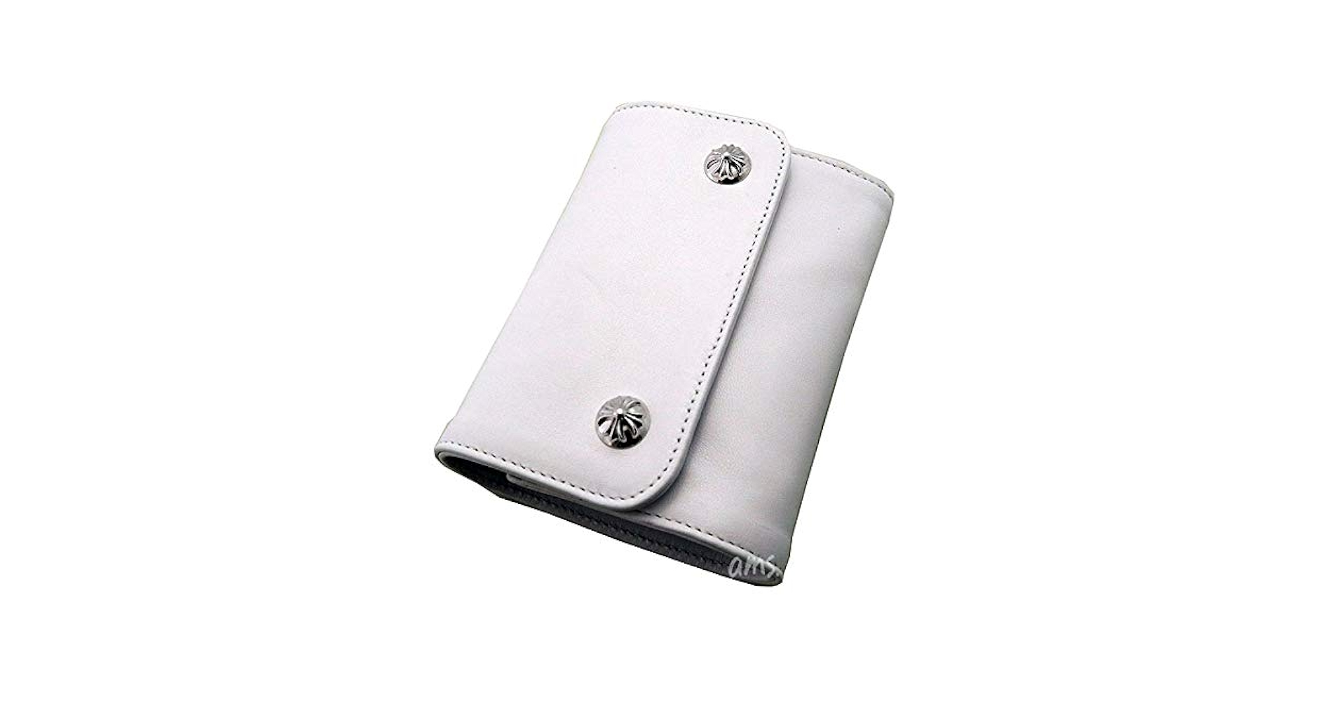 クロムハーツ　ウェーブ　ミニ　ウォレット　ホワイト CHROME HEARTS クロムハーツ ミニ ウェーブ ウォレット ホワイト