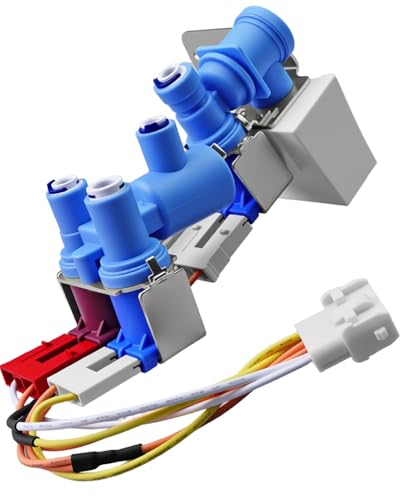 WR57X30890 Refrigerator Water Inlet Valve Fit for GE Hotpoint Haier, Ice Maker Water Inlet Valve Replace WR57X30890 WR57X26569 WR57X30891, Refrigerator Isolation Valve and Jumper Water