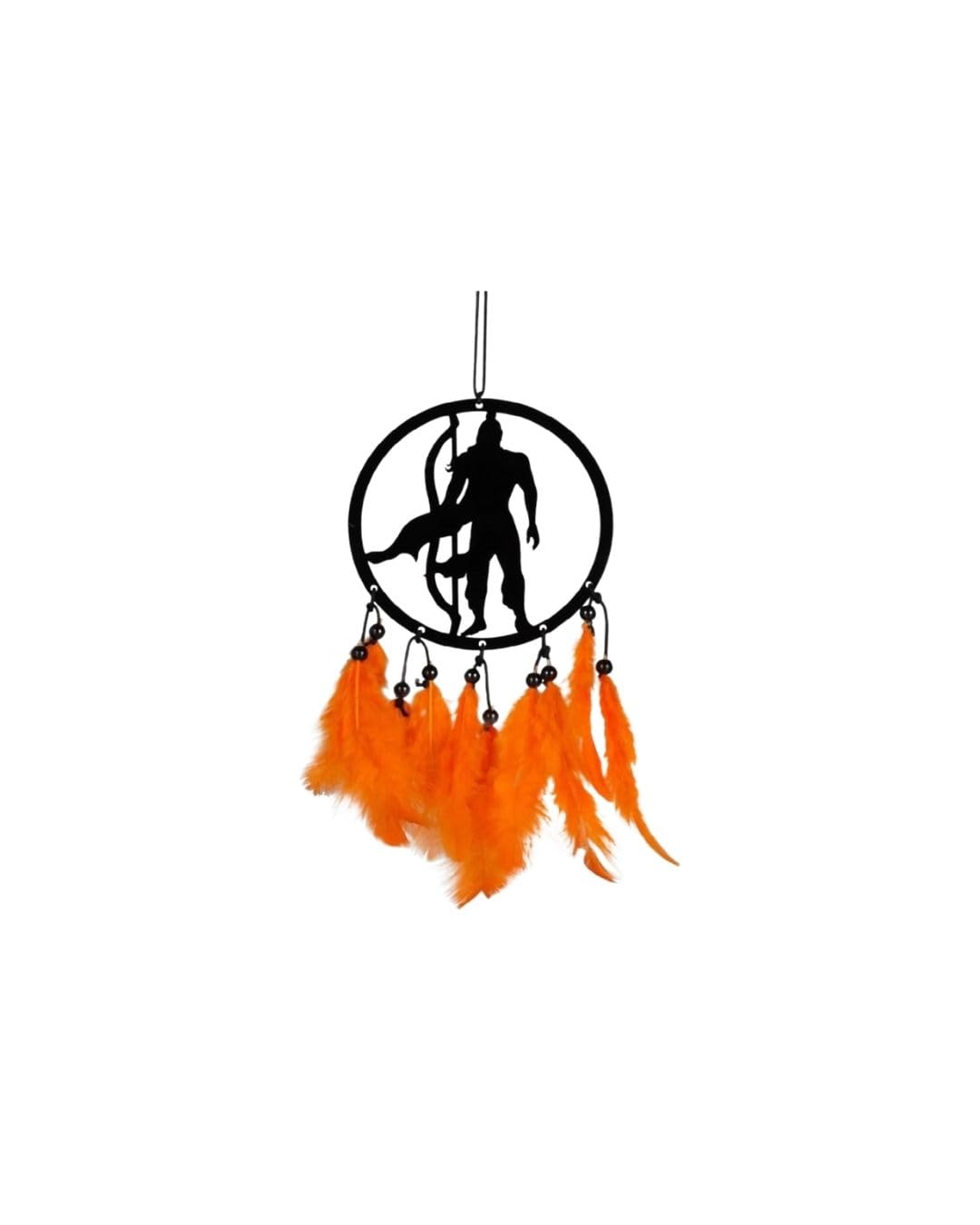 Chintavan Enterprise Shree Ram Orange Feather R1 Art Dream Catcher Car Hanging Handmade Wall Hanging, Home Décor,Temple, Car, Outdoor, Yoga Room-image-42