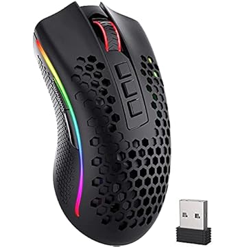 Mouse Gamer Redragon Storm Pro RGB 16000 DPI Pixart Paw 3335 Wireless Preto - M808-KS