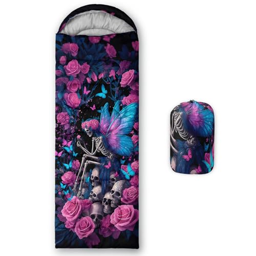 Image of QOOMO Ball Flower Camping Sleeping Bags,3 Season Warm & Cool Weather,Lightweight,Waterproof Sleeping Bags for Adults & Kids,Traveling,and Outdoors,Camping Gear Equipment