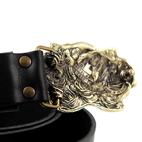 Leather belt with brass buckle Rose American Beauty, Handmade rose flower women accessories, floral brass artwork with casual leather belt3