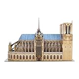 Los hermosos rompecabezas en 3D no son como objetos reales, pero es como Notre Dame real, y la imagen se restaura en una memoria ...