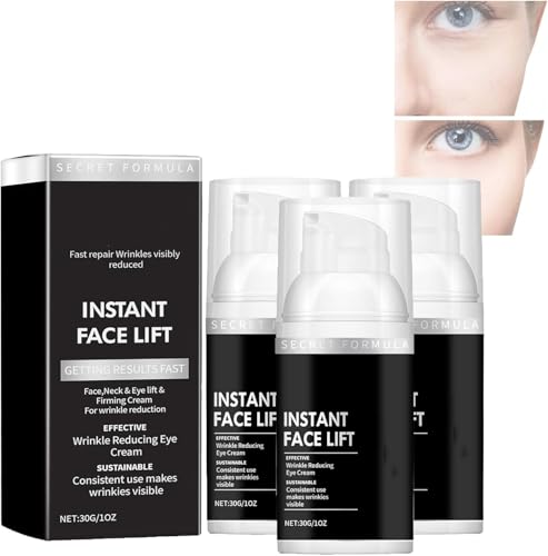 Instant Lift Plus Cernes, reafirmante facial, suero reafirmante para el cuello y los ojos, crema antiarrugas que reduce las líneas finas y las arrugas, reafirma la piel (3 PCS)