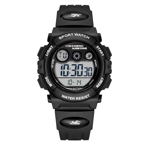 Image of GOLDEN HOUR Watches for Kids Digital Sport Waterproof Boys Girls Watch Outdoor 12 /24 H Alarm EL Backlight Stopwatch Military Child Wristwatch Ages 3-15