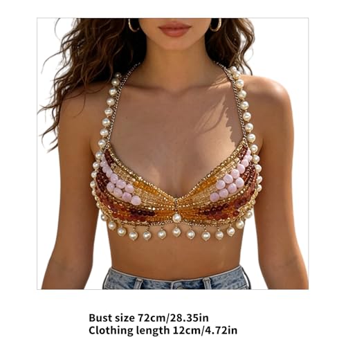 Joyería de moda con cuentas en capas para transformar vestidos sencillos 3