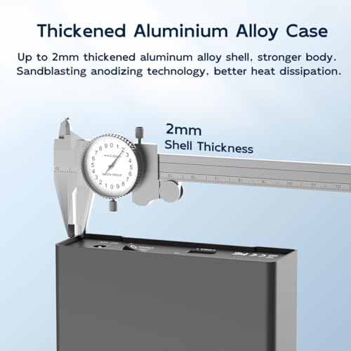 Image of MAIWO Hard Drive Enclosure for 2.5 3.5 inch SATA HDD SSD Aluminum, USB3.1 GEN2x1 10Gbps with UASP, 24TB Capacity, USB-C to External Hard Disk Adapter Reader Case