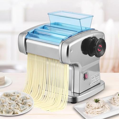 ZOLPINL Máquina eléctrica para Hacer Pasta de 135 W, extrusora de Pasta para Fideos Frescos. Ideal para Hacer Fideos Finos de 2 mm de Ancho, Redondos de 2,5 mm, de 4 mm de Ancho y de 9 mm