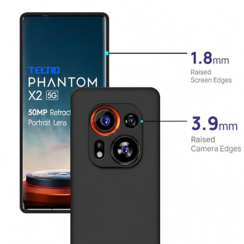 HELLO ZONE Matte Case for Tecno Phantom X2 5G - Black - Image 3
