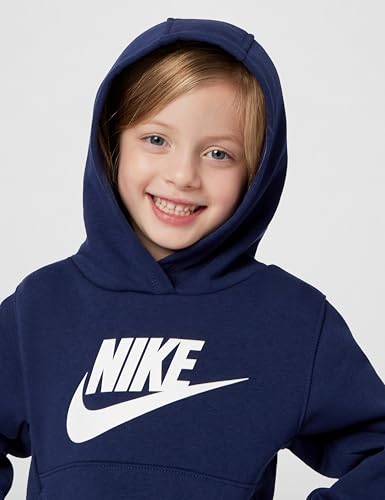 Image of Nike Kids' Sportswear Club Fleece Pullover Hoodie and Joggers 2-Piece Outfit Set (Large Swoosh Logo)