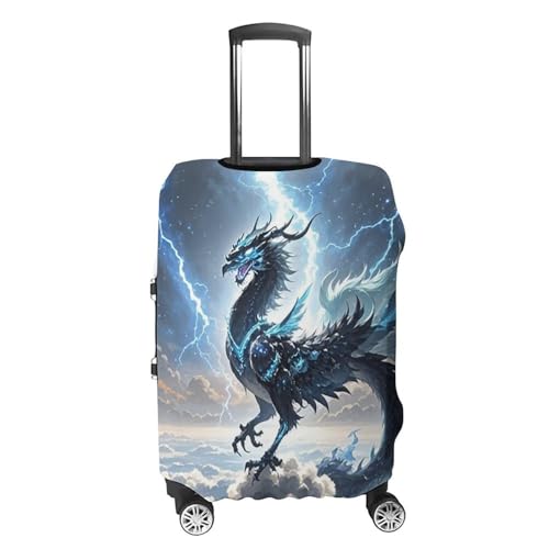 Flying Dragon Luggage Cover, Elastic Luggage Protector Fits 19-32in Suitcases, Washable & Anti-Scratch Suitcase Cover for Men Women XL4