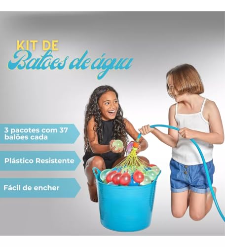 Bexigas De Água Brincadeira Guerra 111 Balões Enchem Juntos