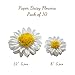 ANSOMO Daisy Tissue Paper Pom Poms Party Decorations White Yellow Flowers Wall Hanging 1st Birthday Bridal Baby Shower Wedding Classroom Décor 12
