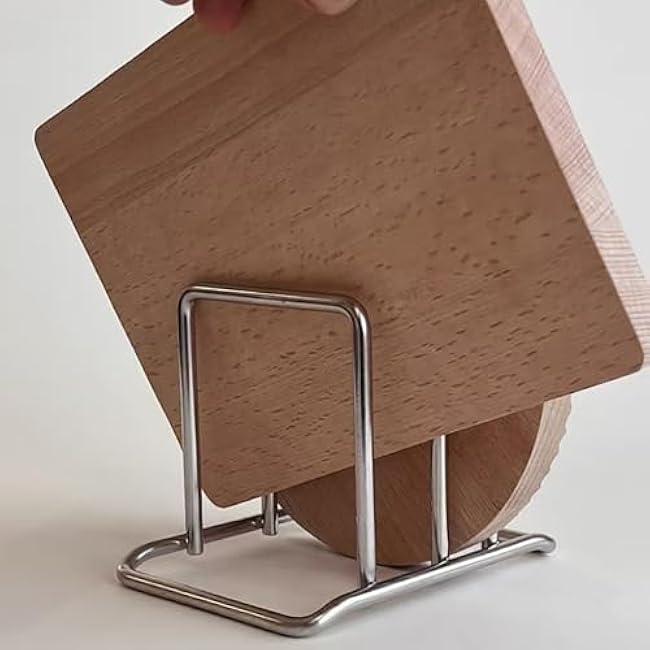 Stainless Steel Cutting Board Organizer,Cutting Board Holder Stand£¬Pot Lid Organizer, Kitchen Storage Rack for Lids and Boards,Cutting Board Stand for Countertop,Space-Saving Rack Organizer