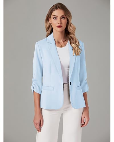 Image of LookbookStore 3 /4 Sleeve Blazers for Women Business Casual Fitted Jackets
