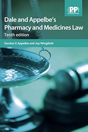 Dale and Appelbe's Pharmacy and Medicines Law 10th Revised edition book cover