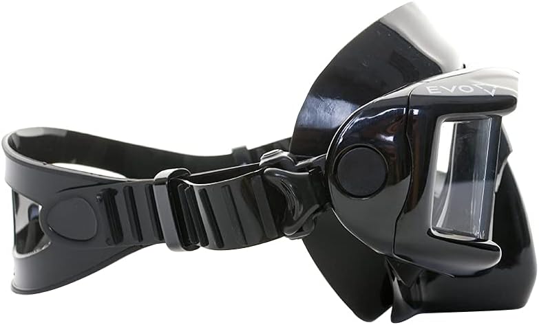 EVO Hammerhead+ Dive Mask 4 Lens Panoramic Diving Mask with Purge Valve, Freediving, Snorkel, Scuba Mask for Men Women, Easily Adjustable for Great Fit