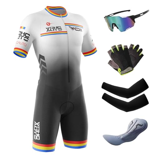 Trifonction hommes manches courtes pour le cyclisme la course et natation