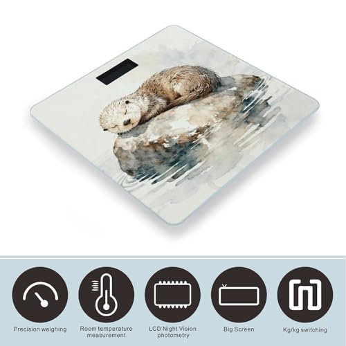 Báscula digital de baño precisa y estable con pantalla LCD miniatura 3