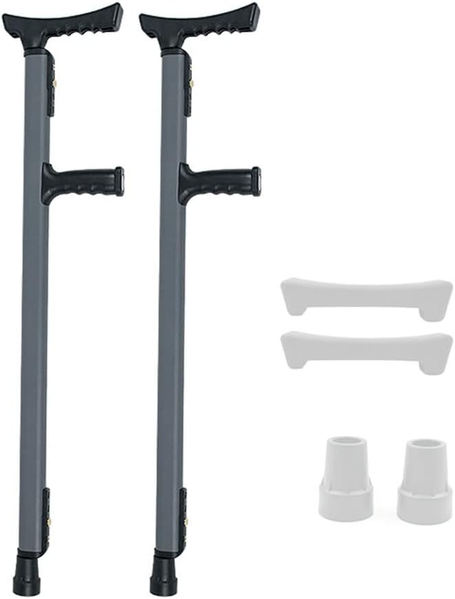 Underarm Crutches, Crutches for Adults, Medical Crutches with Comfy Handle, Retractable Lightweight Walking Stick