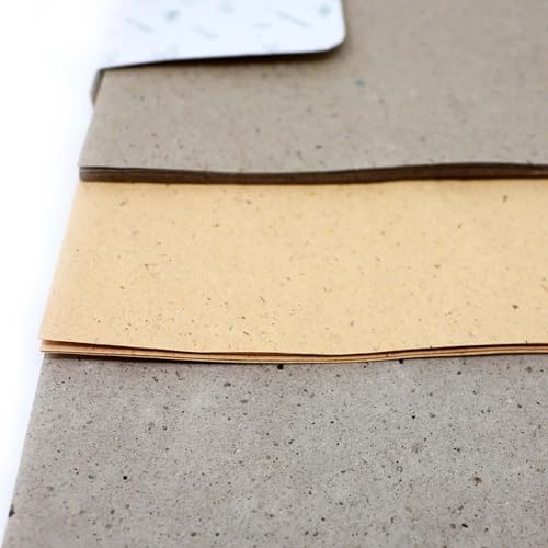 Artway - Artway Papier sans arbre – Assortiment pour travaux d'impression, arts et travaux manuels – 24 feuilles de papier végétal A4 180 g/m² Lin, banane et noix de coco