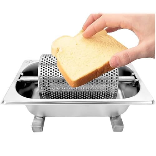OPSREY Rodillo de Mantequilla Manual, Rodillo de Mantequilla para sartén, Rodillo esparcidor de Mantequilla de Acero Inoxidable 304, diseño de Rodillo Perforado extraíble, Capacidad para 36 onzas