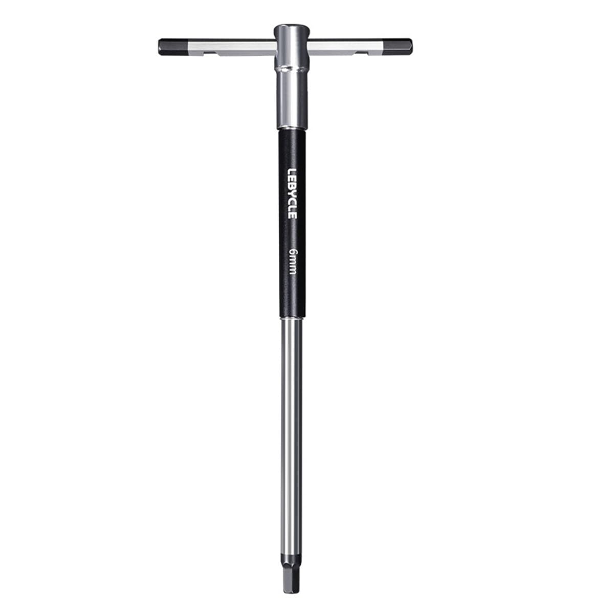 HOUSON Chrome Vanadium T-Wrench with Sliding Bar | 360° Rotating Handle | Blackened | CRV Forged Steel HRC55° | for Bicycle Mounting (MTB/Road Bike) 6mm