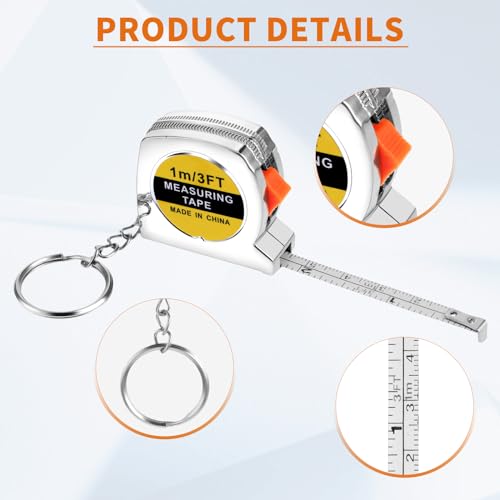 Grevosea 552322_1_WVHV4W7D 12 Pieces Tape Measure Keychains thumb #2