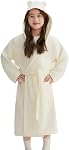 Peignoir à capuche pour enfants 100% Coton Pajama Robe, Garçons et Filles Serviette douce Gonflement du matin, 2-9 Spa Peignoir long à capuche