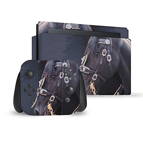 Autocollant de jeu Nintendo Switch anti-rayure skin complet motif cheval