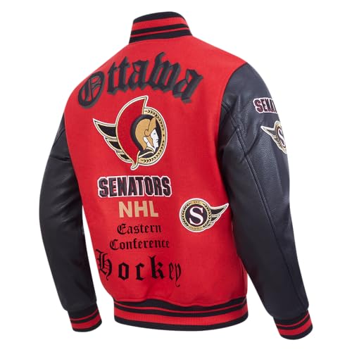 Image of Pro Standard Mens NHL Old English Varsity Jacket