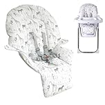 My Babiie MBHC8 Premium Highchair Seat Cover Only with 5-Point Harness - Padded PVC Seat Cover, Easy Clean, Seat Cushion Compatible with My Babiie MBHC8 - Safari
