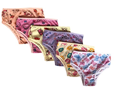Kit Com 10 Calcinhas Infantil Estampada de Algodão (G)