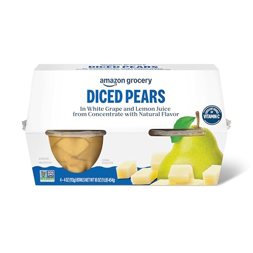 15% coupon - ★Amazon Diced Pears in White Grape and Lemon Juice, 4 cups