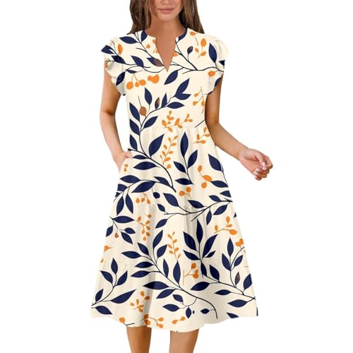 Generisch Sommerkleid Damen Casual Kleider Strandkleider Midikleid Ärmellos Lockeres Lagenkleid Sommerkleid Mit Spitze
